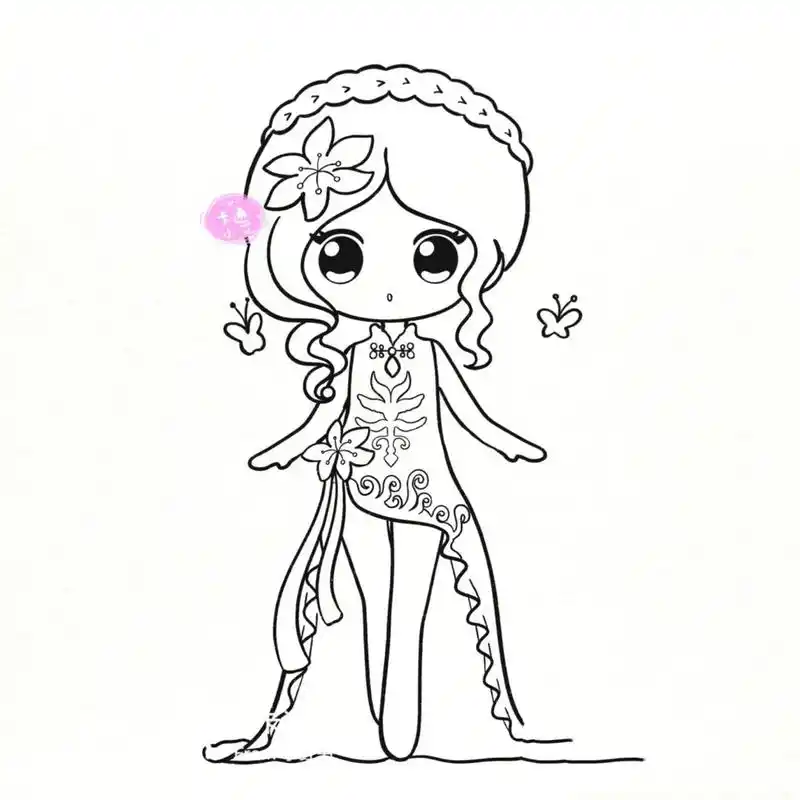 叶罗丽 卡通简笔画 q版萌萌合集 叶罗丽小合集  q萌叶罗丽娃娃