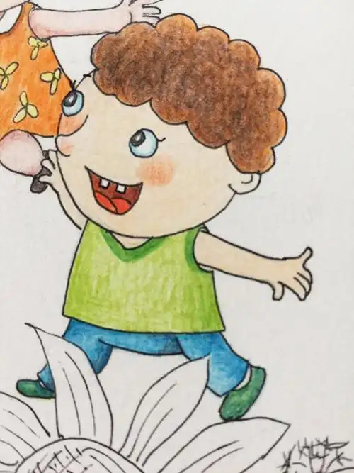 快乐的童年简笔画快乐的童年简笔画幼儿园