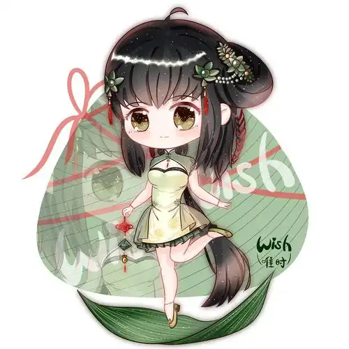 q版女孩端午节板绘