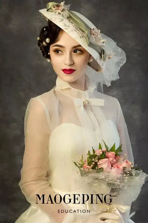 复古新娘,如古典画作中出走的佳-北京毛戈平学校