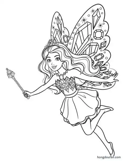 手拿魔法棒的简笔画