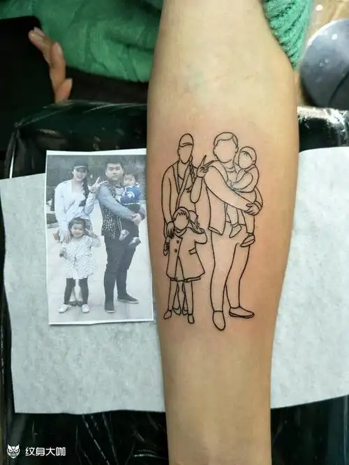 一家人_纹身图案手稿图片_阿左的纹身作品集