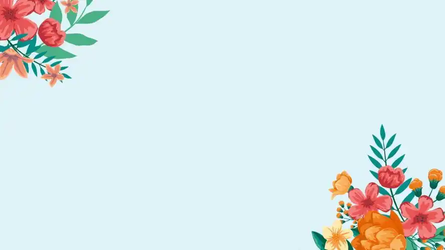 六张卡通花卉图案幻灯片ppt模板素材免费下载