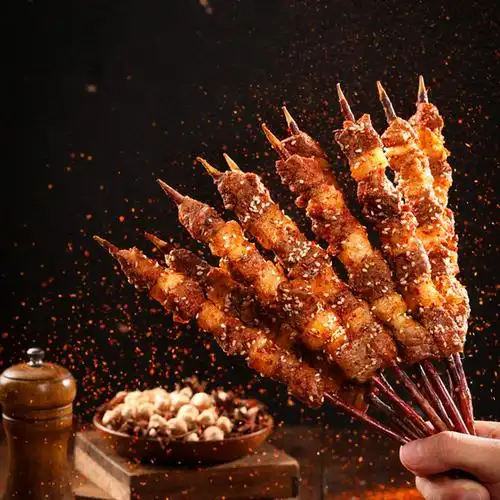 月盛斋红柳枝羊肉大串生胚70g羊肉串