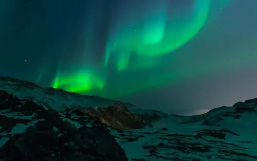 唯美极光高清夜景图片桌面壁纸