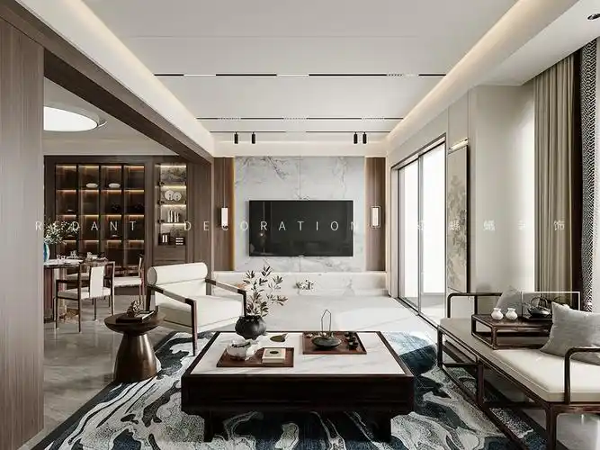 泰山九号400㎡中式风格别墅装修效果图