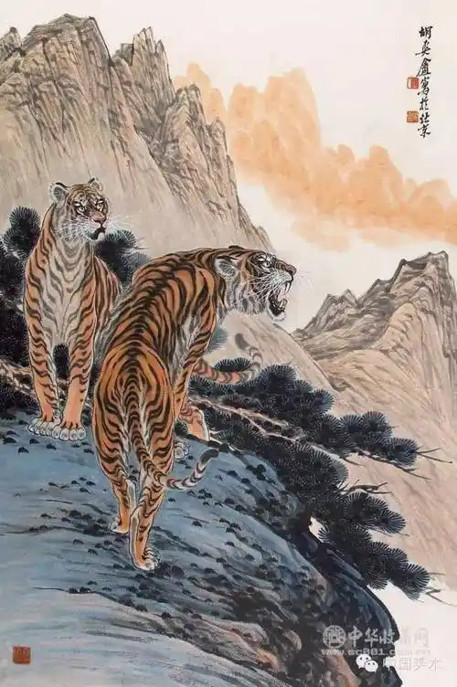 书画联盟丨胡爽庵笔下的虎