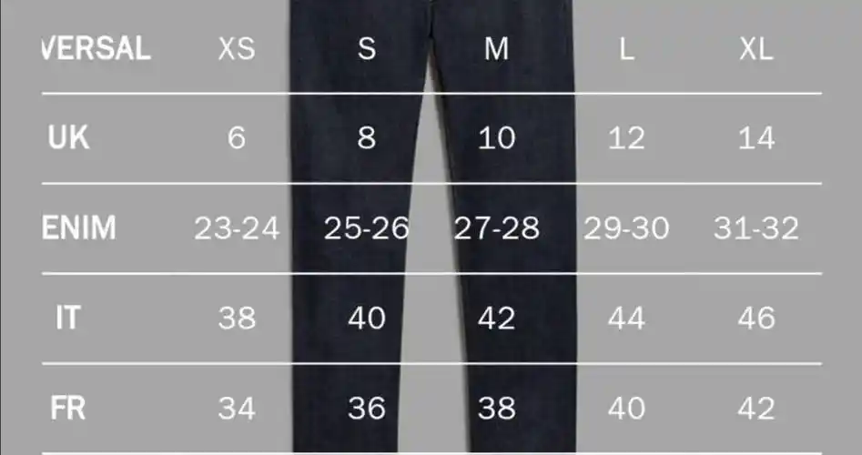 mackintosh女子牛仔裤-xssml品牌尺码表大全_对照表_选码助手_查码