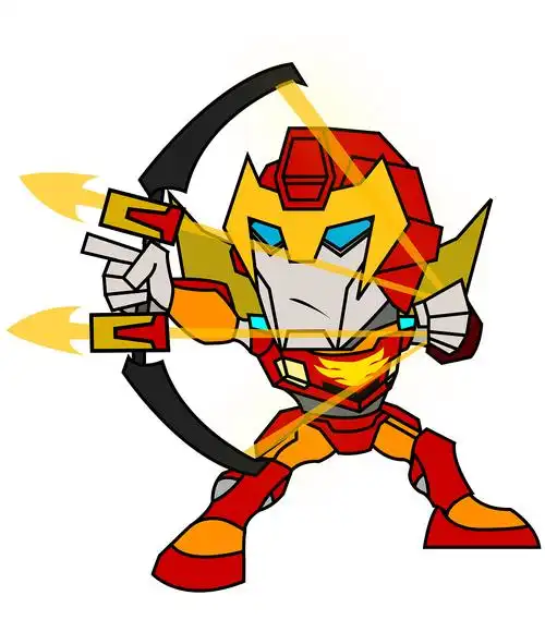 变形金刚08动画q版插画