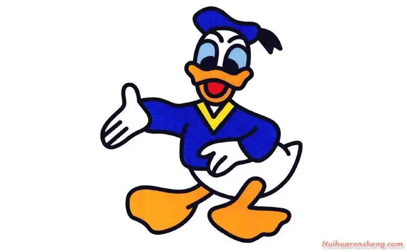 唐老鸭简笔画画法 唐老鸭简笔画分步骤详解卡通动漫