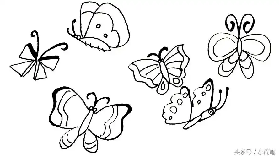 简笔画蝴蝶的画法(简笔画蝴蝶的画法最简单图色)