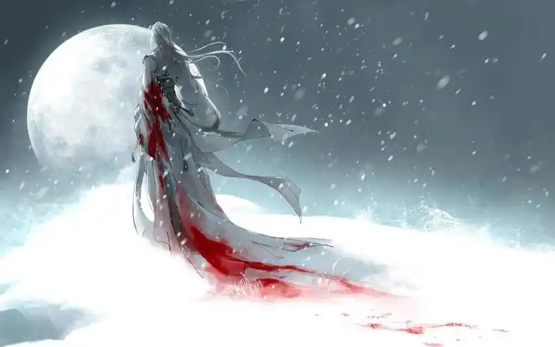 孤独伤感的古代美男,高清壁纸图片,卡通矢量-回车桌面