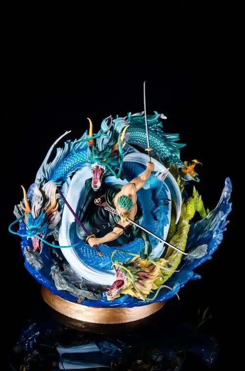 海贼王 gk 超大 三千世界 三头索隆 龙卷风 雕像 模型盒装手办