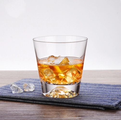 人工吹制鑫益隆无铅水晶玻璃富士山杯矮款300ml