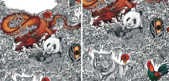 英国小伙用针管笔画出了最美中国地图独一无二的中国风