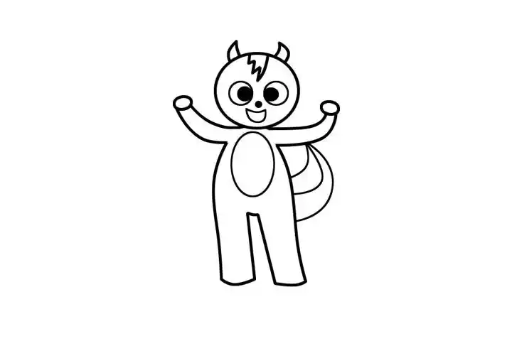 最强战士迷你特工队弗特简笔画步骤