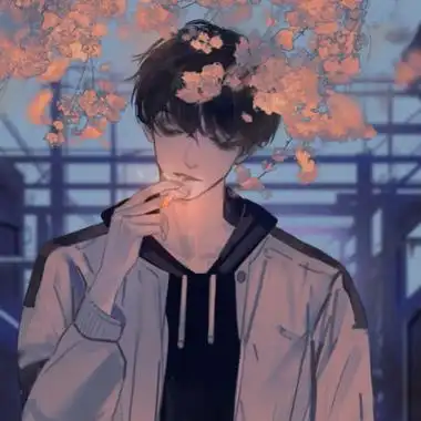 二次元高冷侧脸男头像