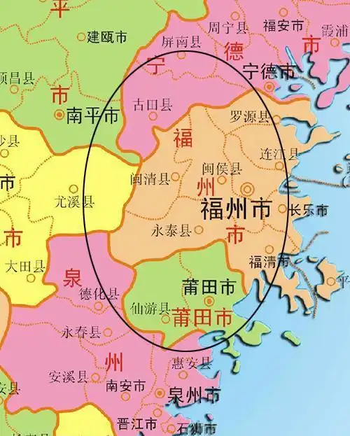福建省围绕省会都市圈的5个城市