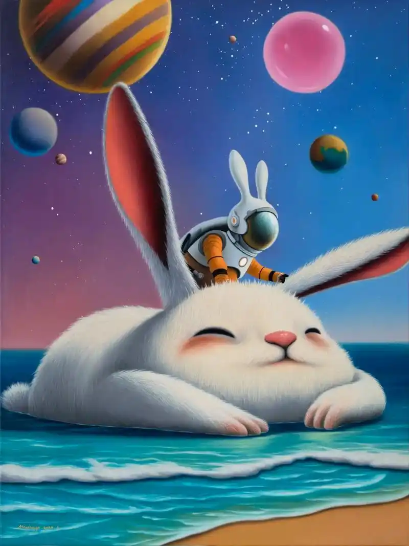 《童话》布面油画 80x60cm