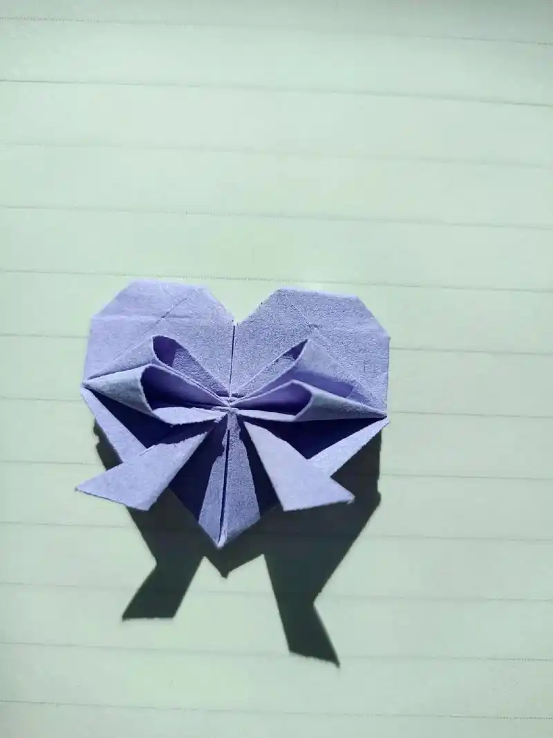 蝴蝶结爱心教程.#教程 #图文伙伴计划 #手工 #折纸 #蝴 - 抖音