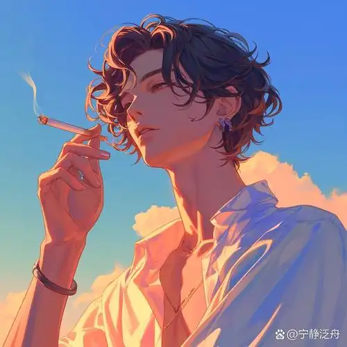 男生头像|抽烟男生