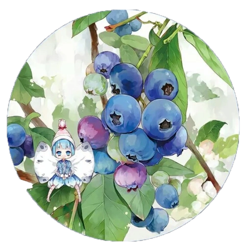 手绘可爱蓝莓拟人