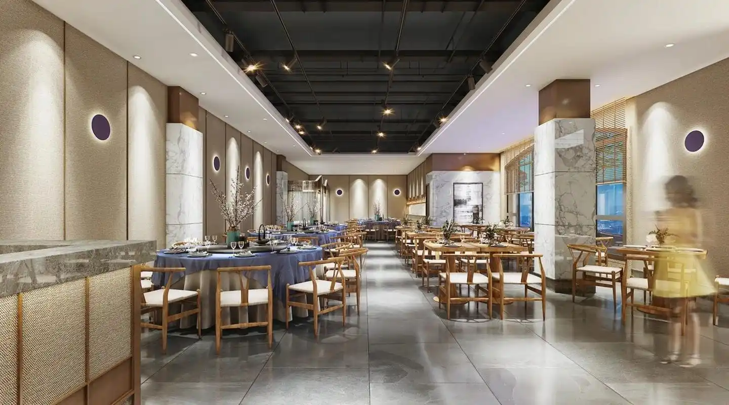 餐厅店铺装修设计-成都中餐店装修效果图 地址:位于成都肖家河 品牌