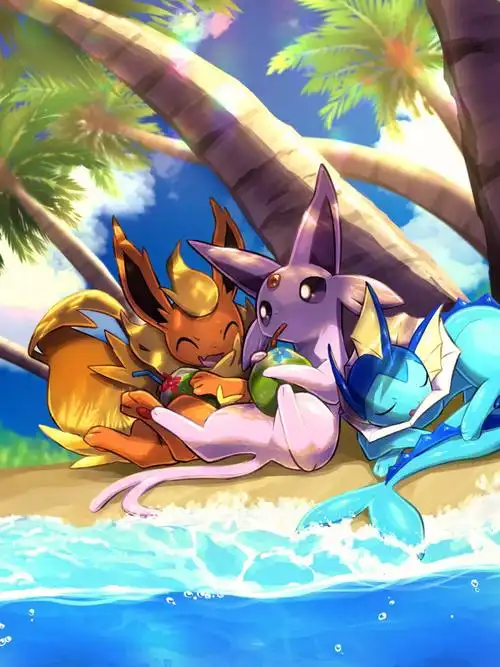 神奇宝贝#口袋妖怪#宠物小精灵#伊布  #伊布家族#水伊布  #火伊布