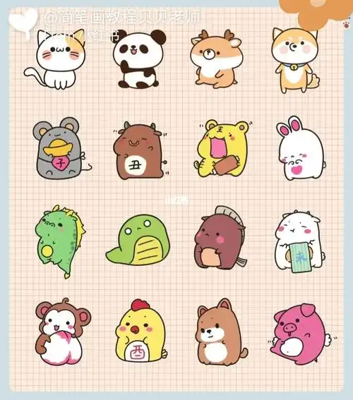 小动物简笔画教程图片