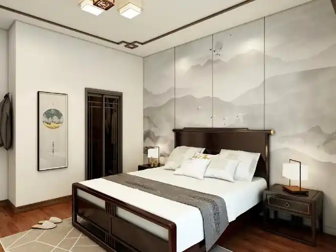 128㎡中式现代三居装修案例_效果图_土巴兔装修网