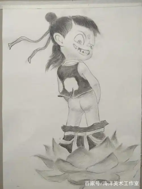 素描动画人物哪吒魔丸(上)