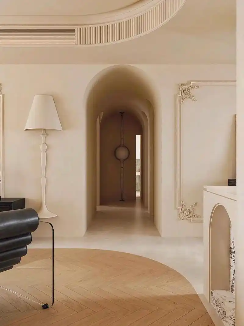 2023年流行的拱门过道设计,太温柔了.原本昏暗狭小的过道, - 抖音