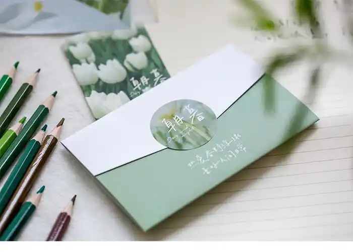 手写浪漫信封明信片ins风高级情书情侣复古文艺简约日式信笺套装遇见