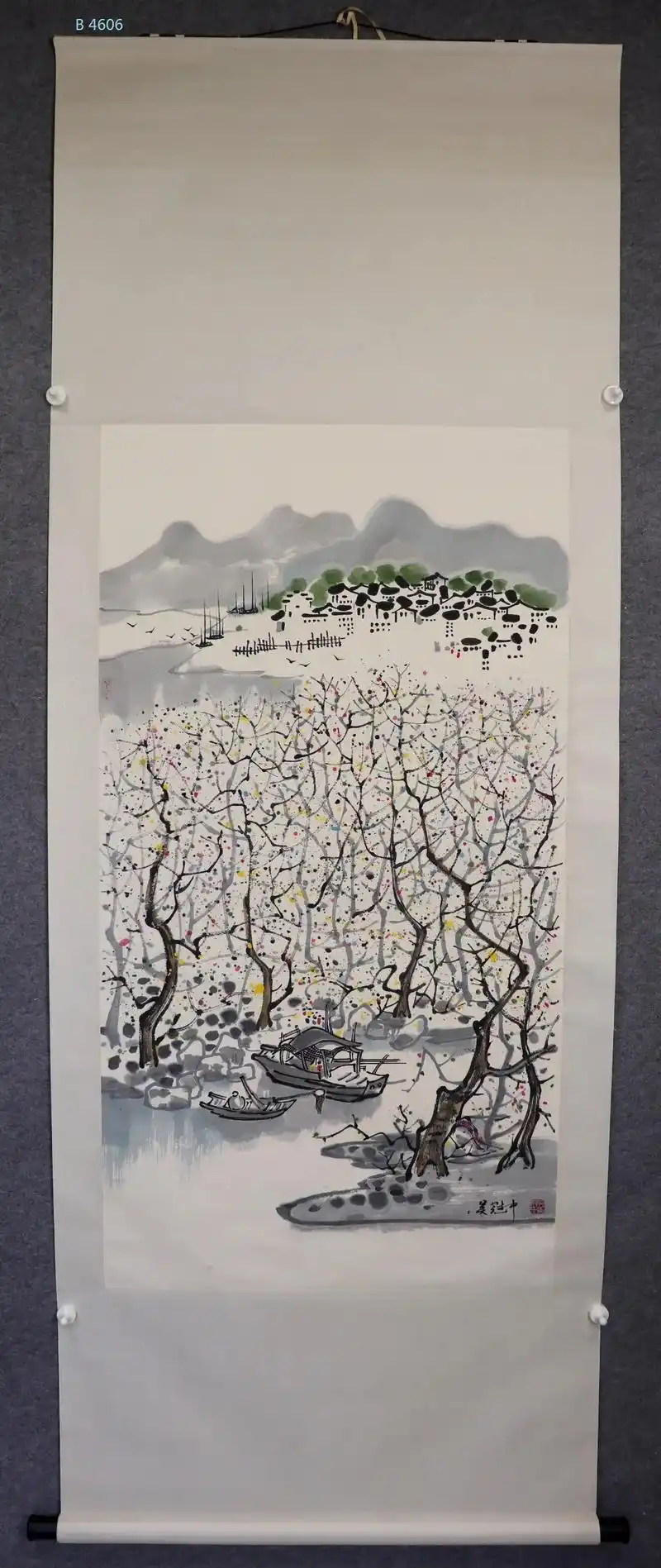 吴冠中 山水(纯手绘) 立轴 画心尺寸 6 - 抖音