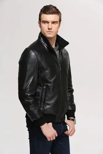 高端货 进口特级绵羊皮真皮皮衣男装立领皮夹克男外套 一件代发