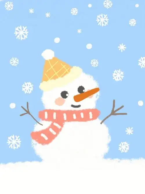 我也有小雪人啦76保姆级分步骤涂鸦教程