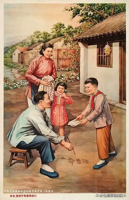 50年代宣传画看看宣传画里的母亲形象