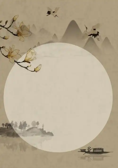 工笔图 古风设计模板素材