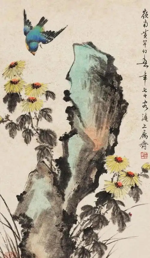 岭南名家黄幻吾花鸟画,笔墨润彩熔铸一炉,功夫独到,画面真切动人!