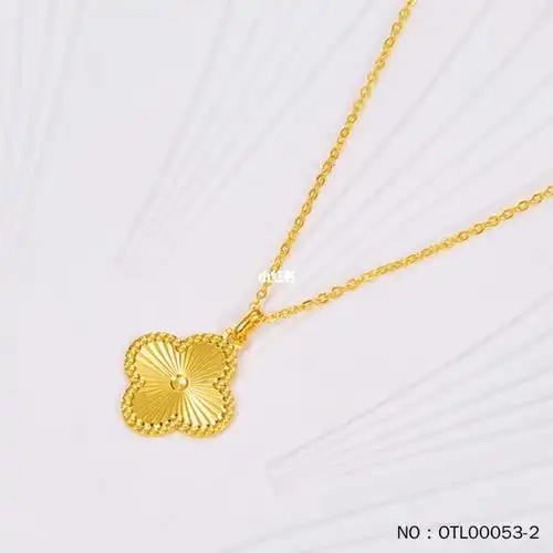 黄金车花四叶草时尚调节套链
