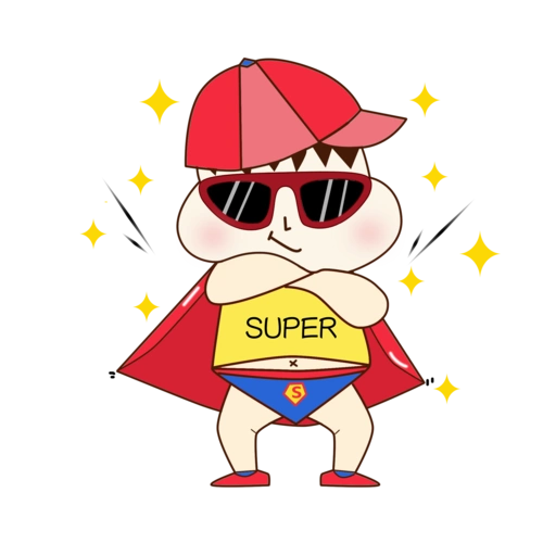 卡通手绘可爱小超人图片