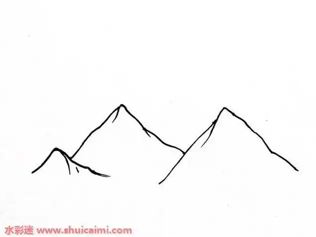 背景山的简笔画