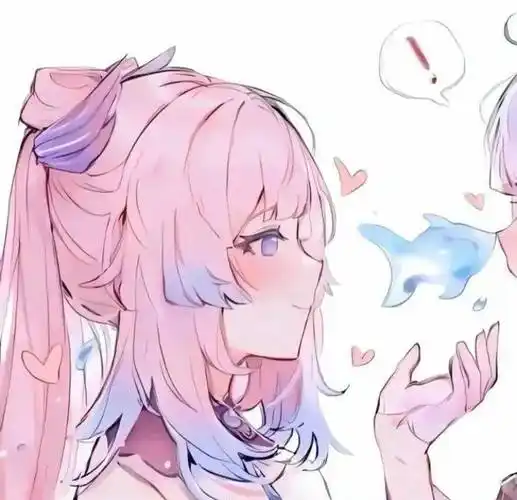 超绝超美的粉蓝色系动漫闺蜜头像_wi-fi_图片_网络