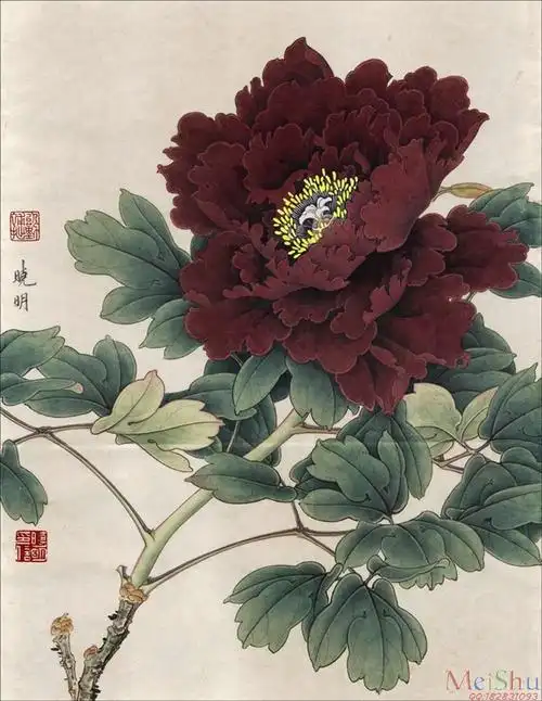 【印刷级】jxd5265300近现代国画高仿名家-高仿李晓明国画工笔画立轴