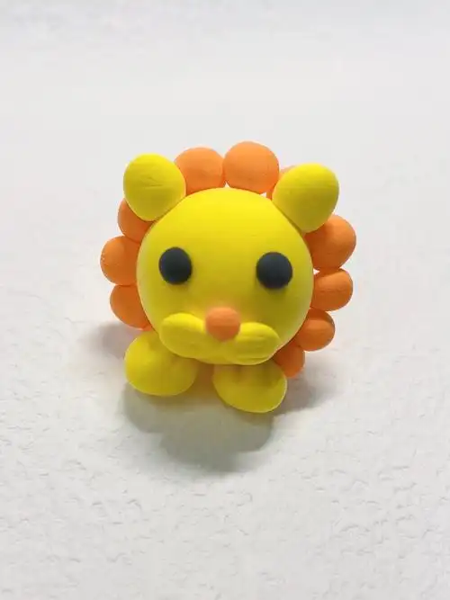 亲子手工超轻粘土小动物黄色可爱小狮子