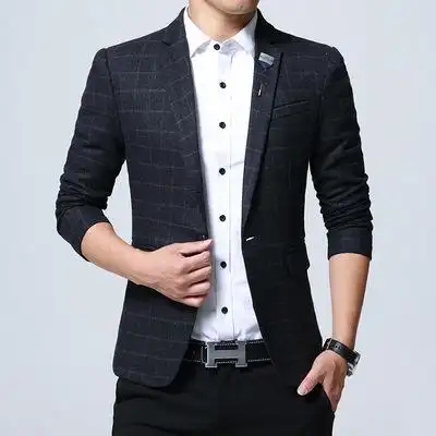 亚马逊跨境电商商务绅士白领西服男装大码单西修身磨毛西服m-5xl