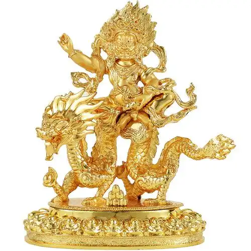 佛像用品密宗白财神财神摆件藏传佛教白合金摆件