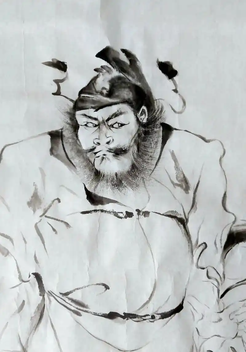 临摹大师吴光宇白描钟馗,向传统大师登峰造极的艺术境界致敬!# - 抖音