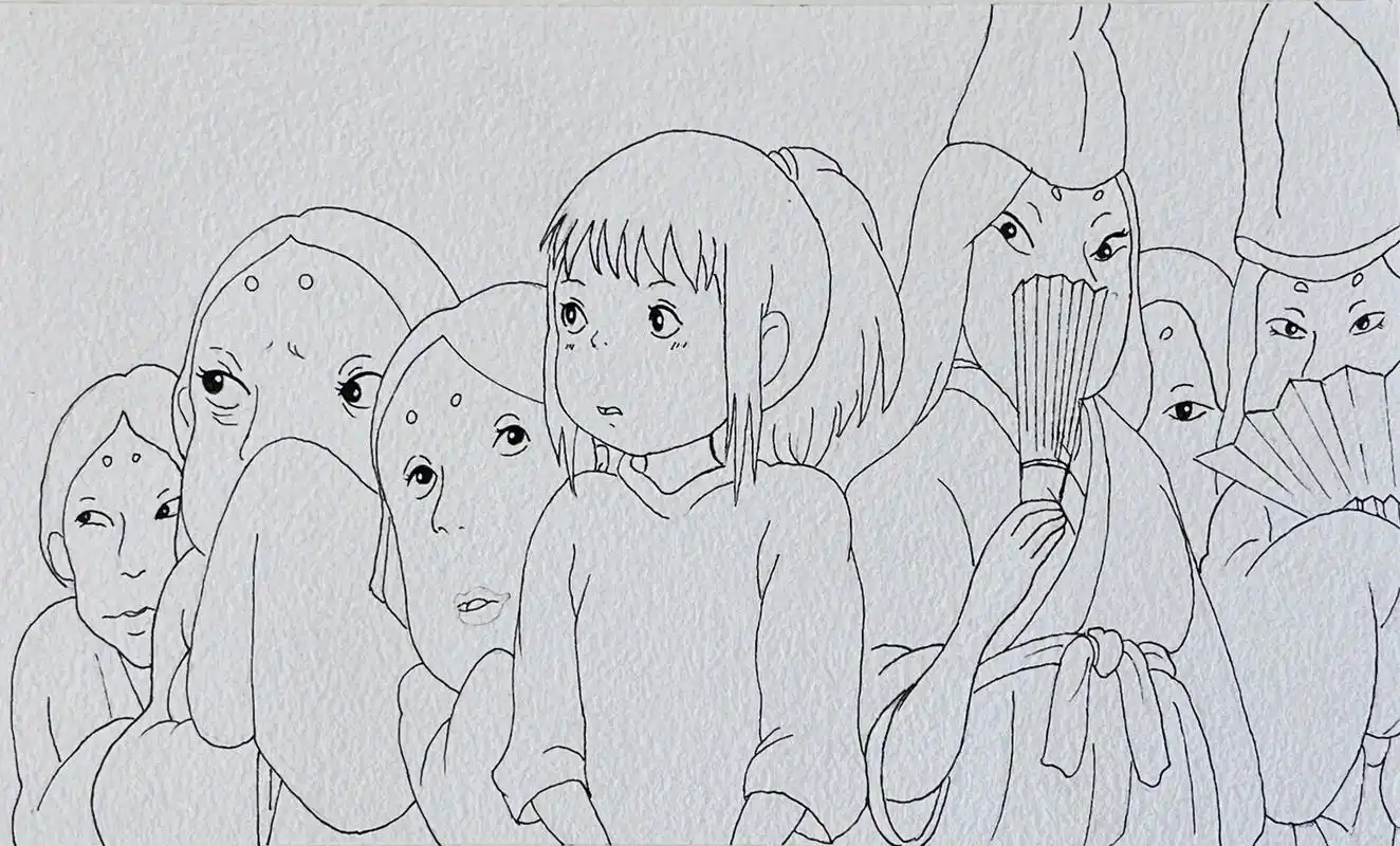 宫崎骏动漫千与千寻水彩绘画步骤分享