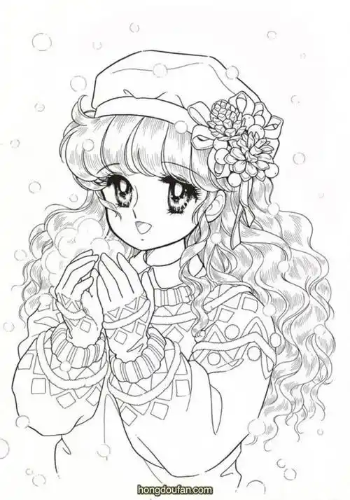 10张可爱美丽的二次元美少女公主涂色图片免费下载